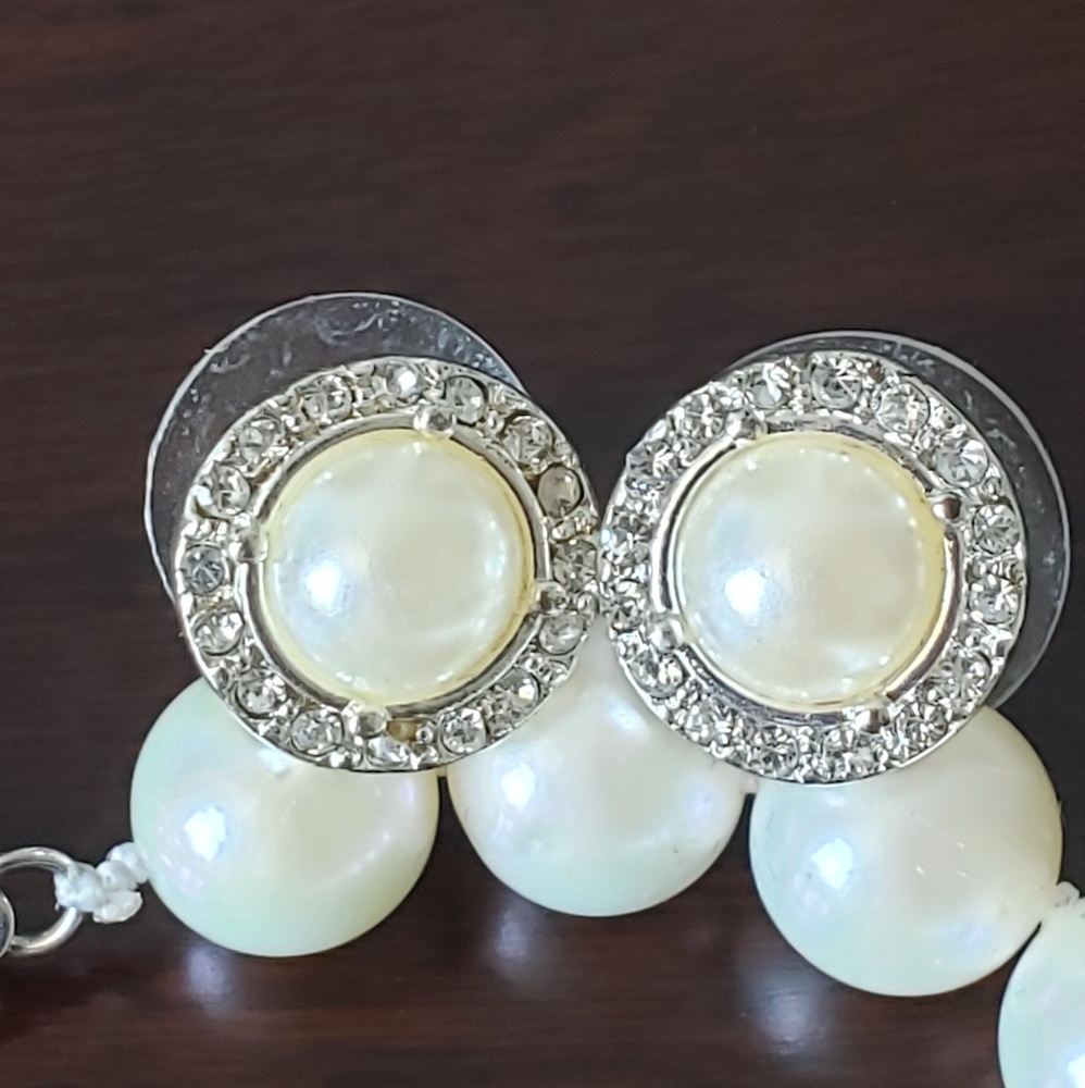 Pearl Necklace and Earring Set